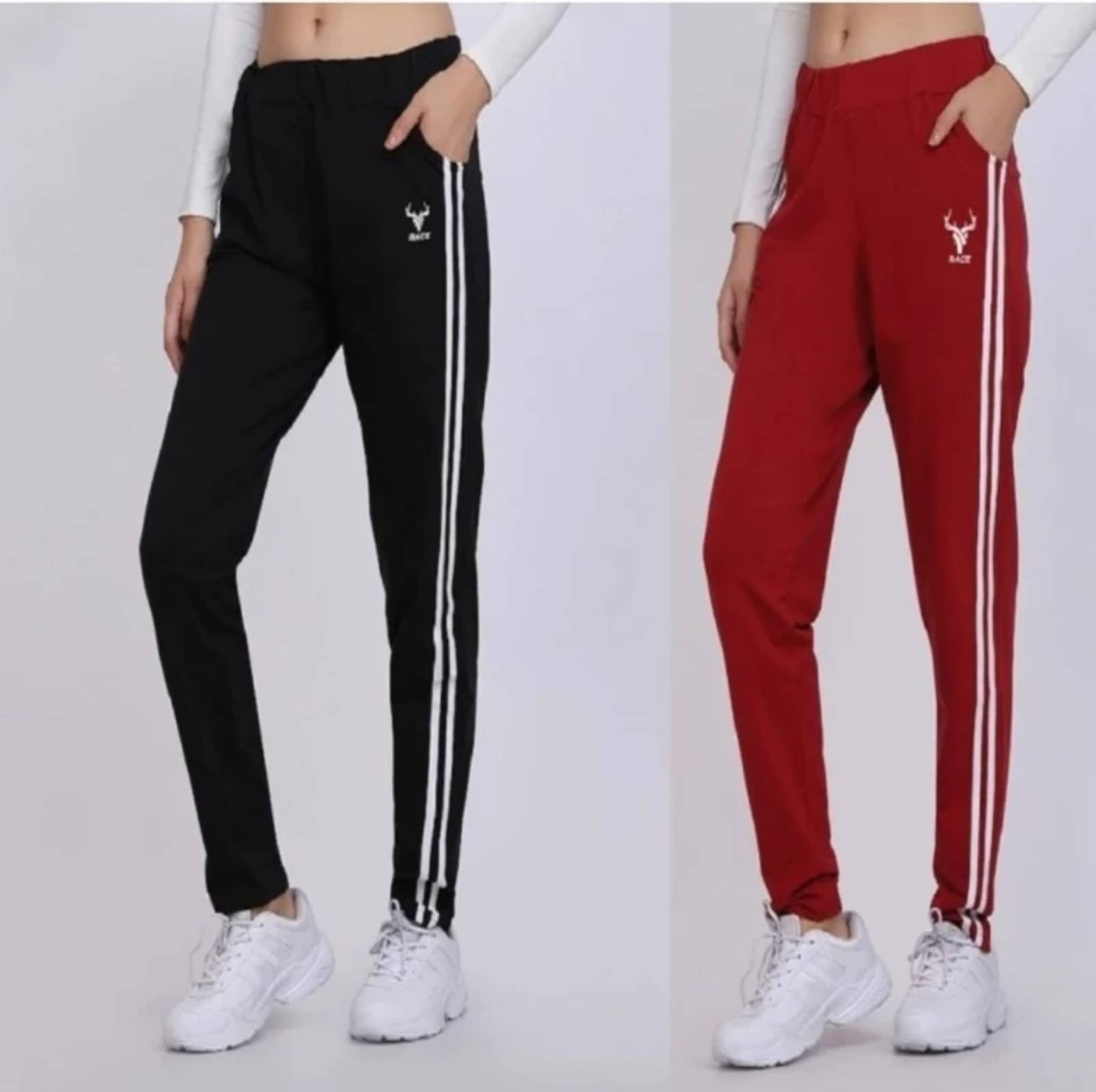     			L Fashion Jeans Pack of 2 Cotton Blend Regular Women's Casual Pants ( Multicolor )