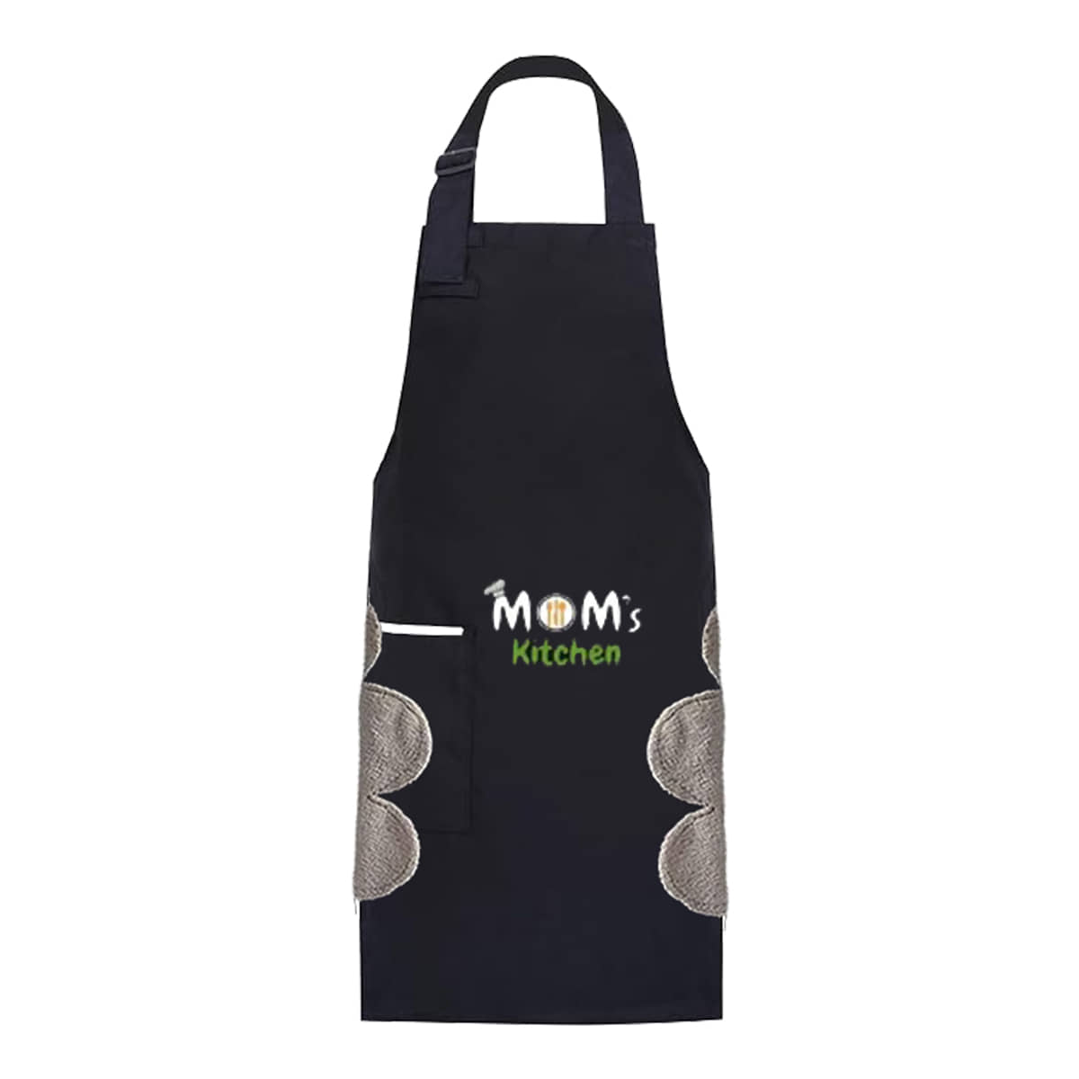 LEORBIX Polyester Printed Kitchen Apron with 1 Center Pocket ( Pack of 1 )