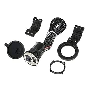     			Motorcycle Bike Mobile Phone USB Charger Power Adapter (12-24V) Universal for All Bikes
