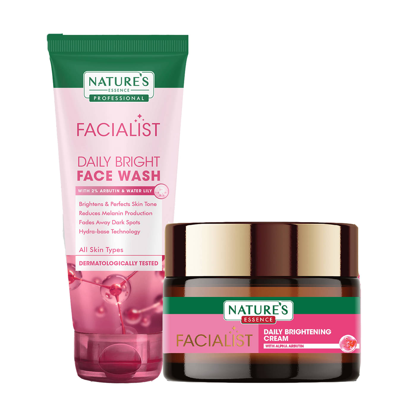     			Nature's Essence Facialist Daily Brightening Cream 45g + Daily Bright Face Wash 100g (Pack of 2)