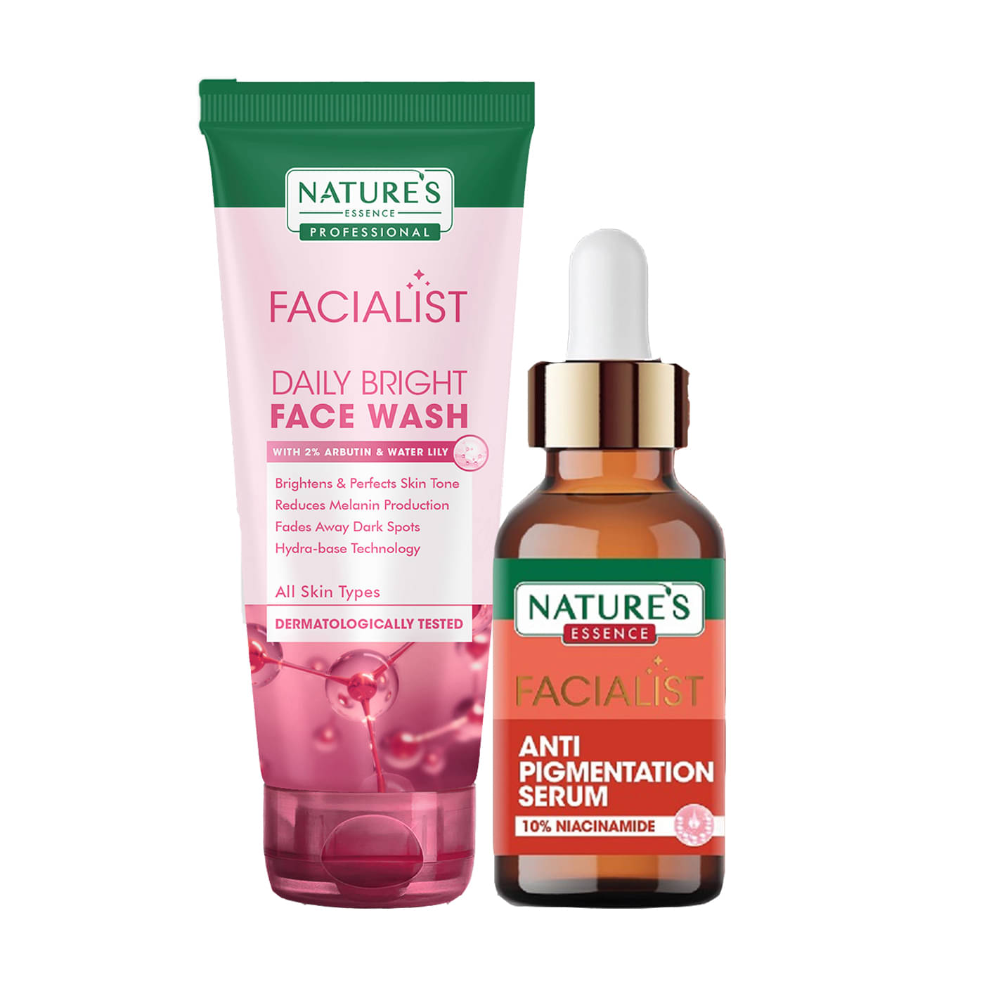 Nature's Essence Facialist Anti-Pigmentation Serum 30ml + Daily Bright Face Wash 100g (Pack of 2) Nature's Essence Facialist Anti-Pigmentation Serum 30ml + Daily Bright Face Wash 100g (Pack of 2)