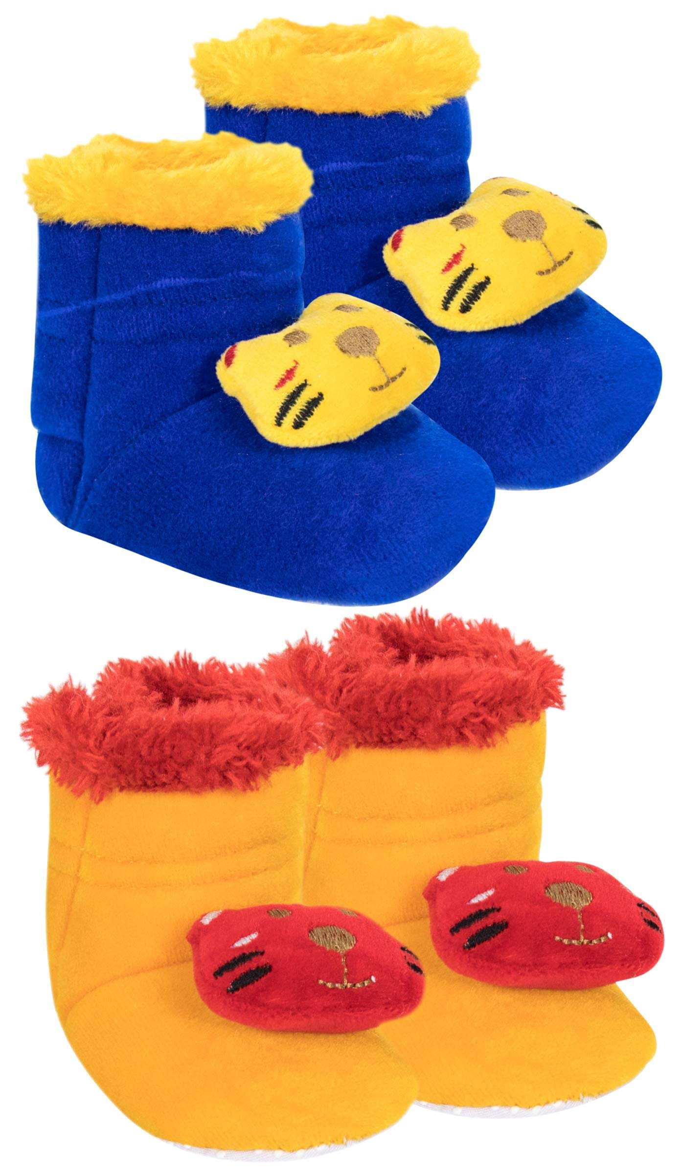     			Neska Moda - MultiColor Booties For Baby Boy & Baby Girl 6-9 Months ( Pack of 2 )