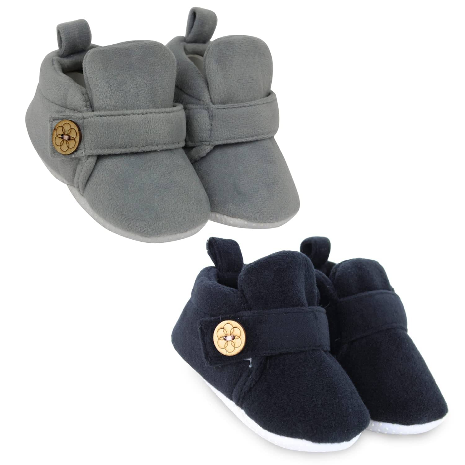     			Neska Moda - MultiColor Booties For Baby Boy & Baby Girl 6-9 Months ( Pack of 2 )