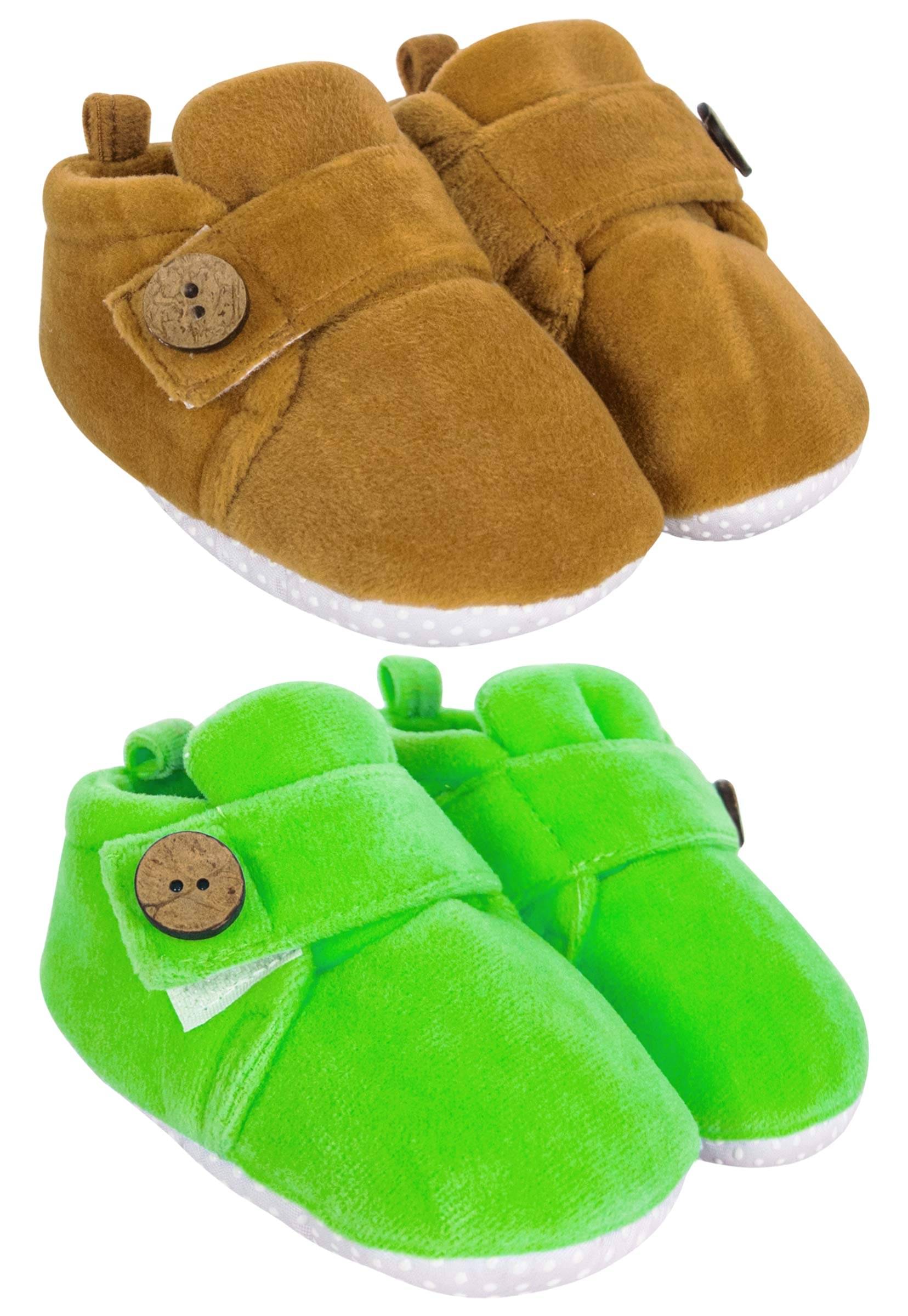     			Neska Moda - MultiColor Booties For Baby Boy & Baby Girl 6-9 Months ( Pack of 2 )