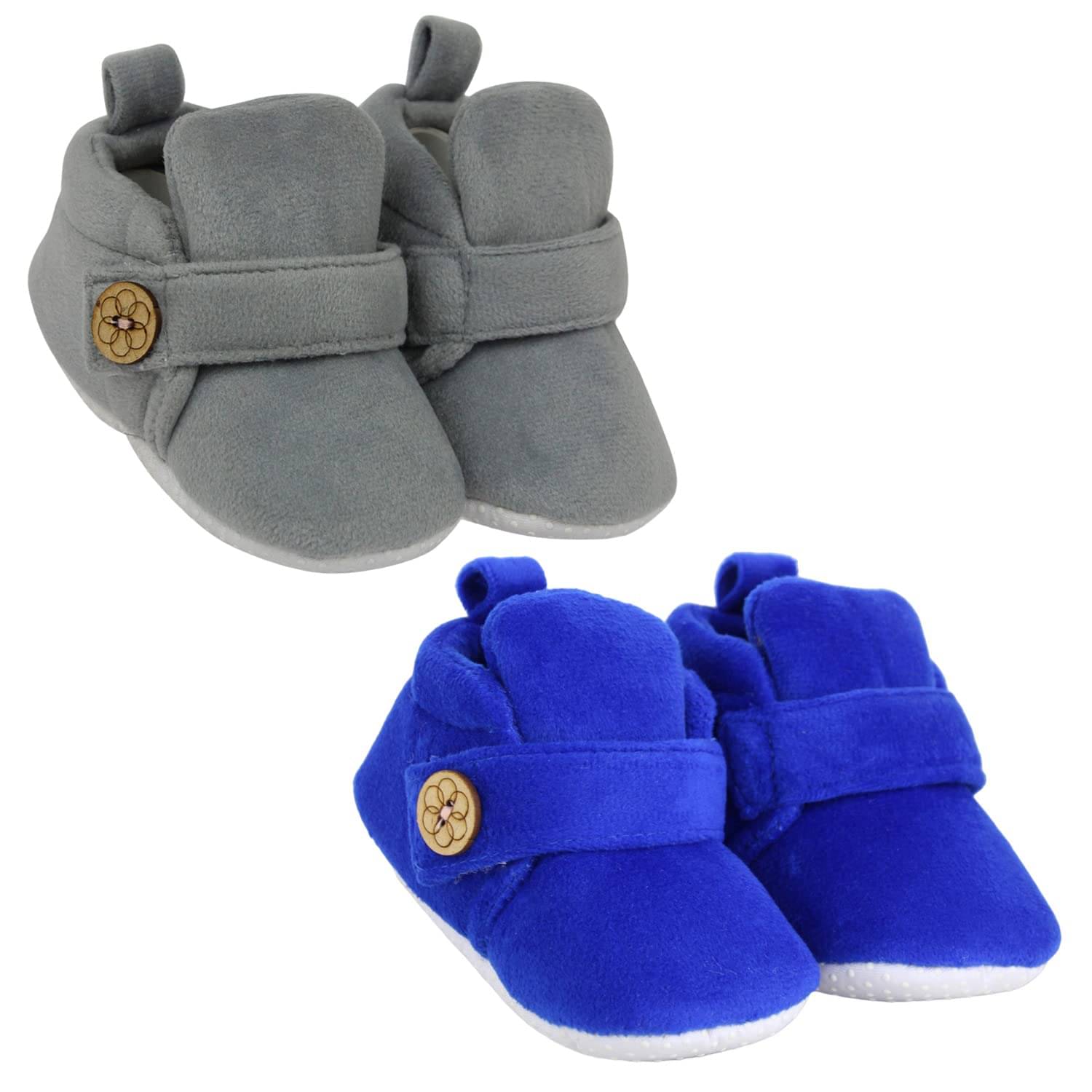 Neska Moda - MultiColor Booties For Baby Boy & Baby Girl 6-9 Months ( Pack of 2 ) Neska Moda - MultiColor Booties For Baby Boy & Baby Girl 6-9 Months ( Pack of 2 )