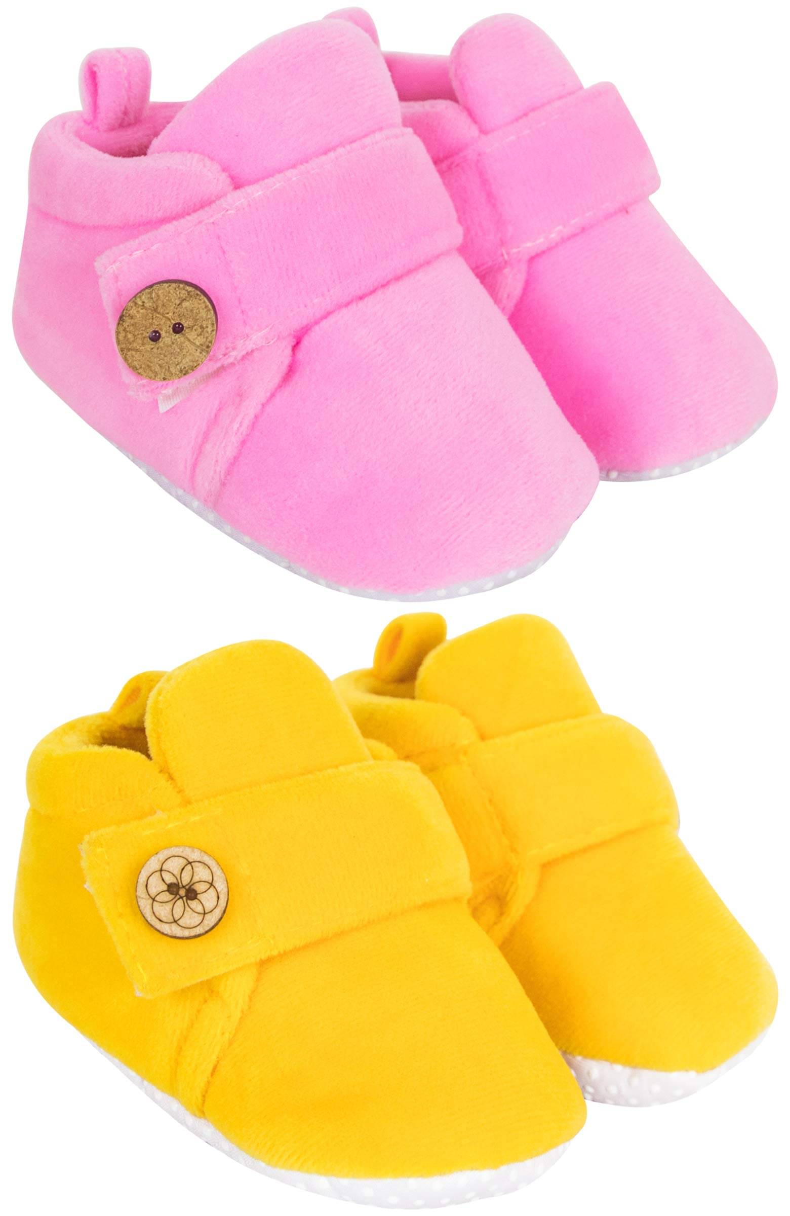     			Neska Moda - MultiColor Booties For Baby Boy & Baby Girl 6-9 Months ( Pack of 2 )