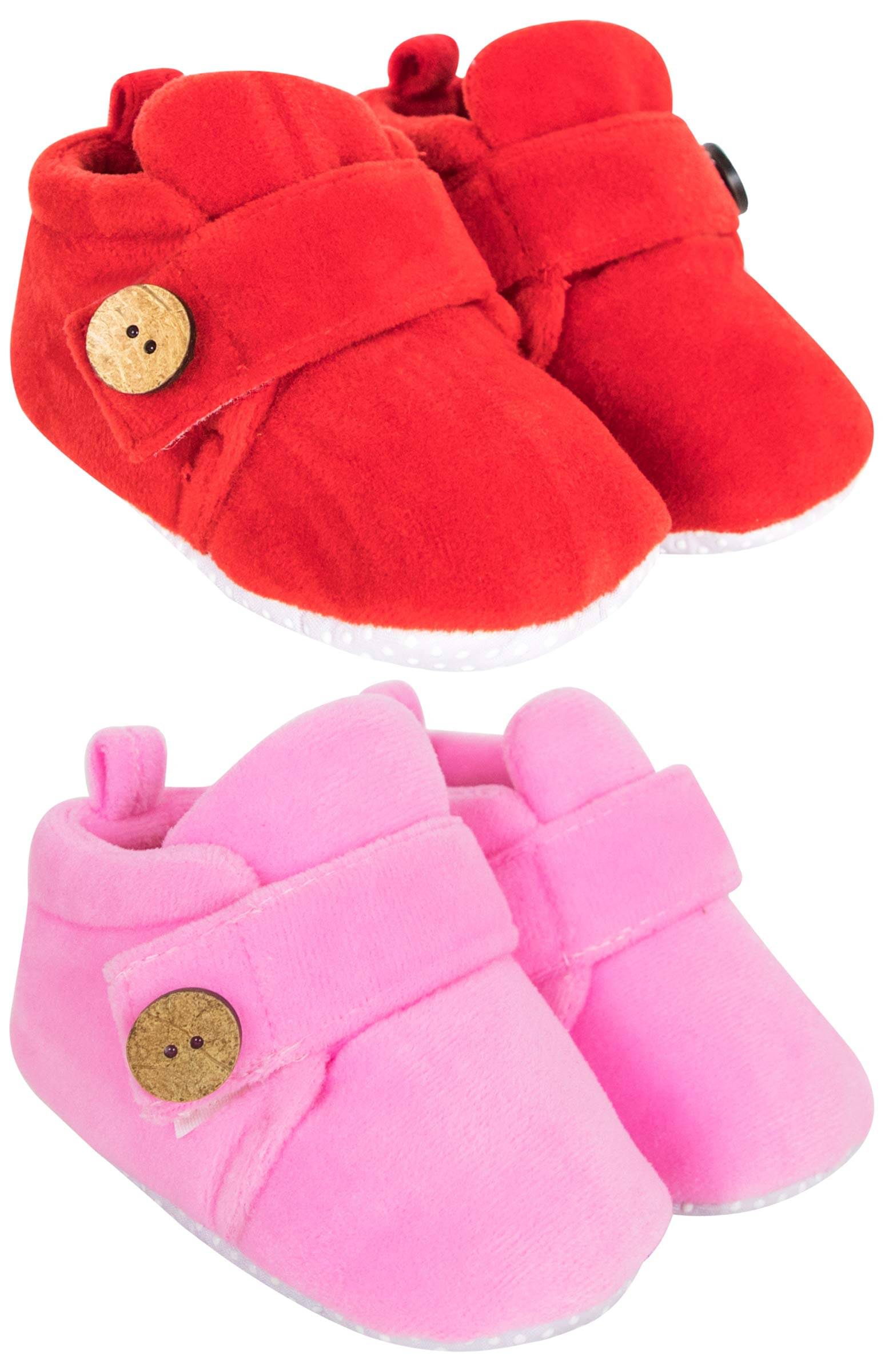     			Neska Moda - MultiColor Booties For Baby Boy & Baby Girl 6-9 Months ( Pack of 2 )