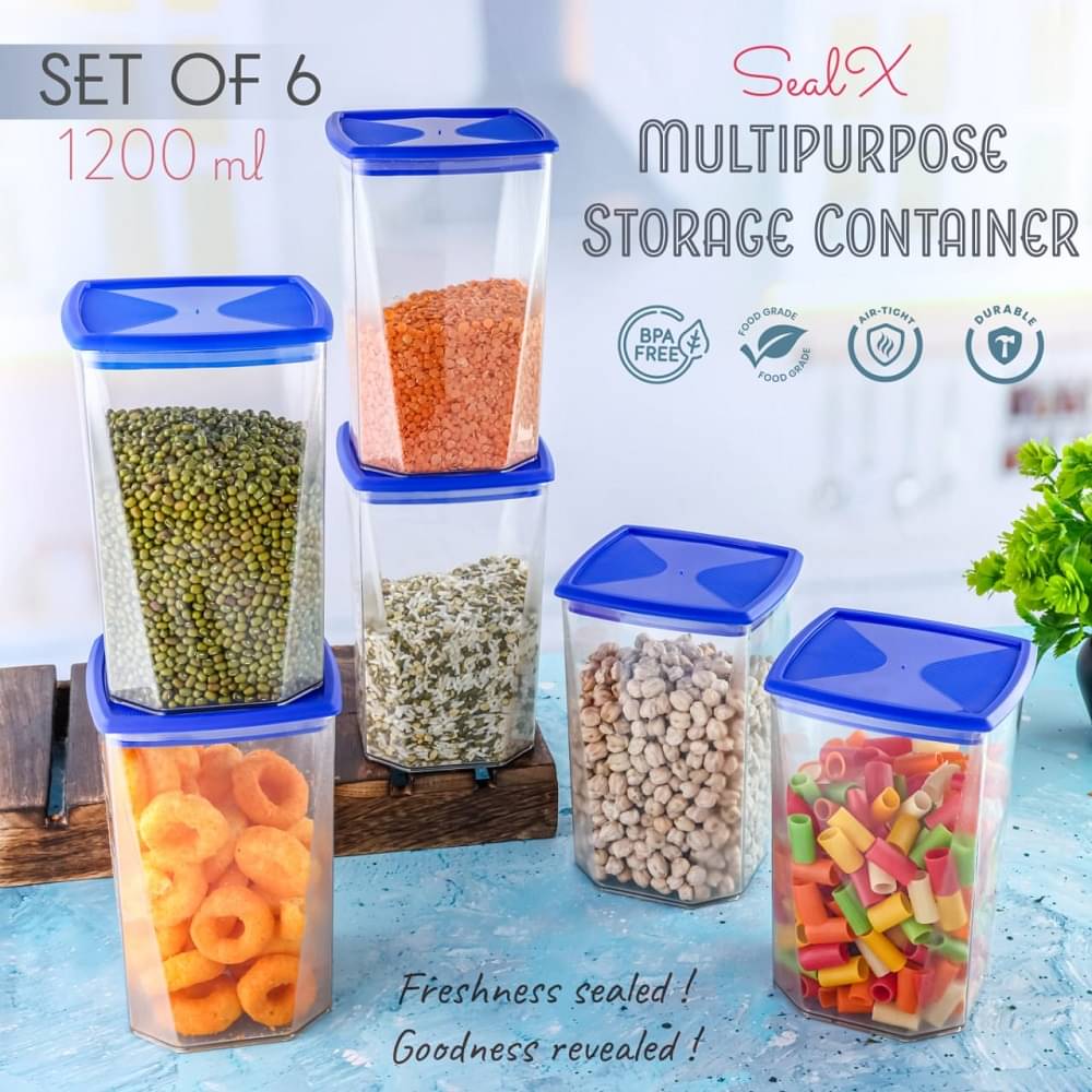     			OFFYX DAIMON CONTAINER Plastic Blue Multi-Purpose Container ( Set of 6 )