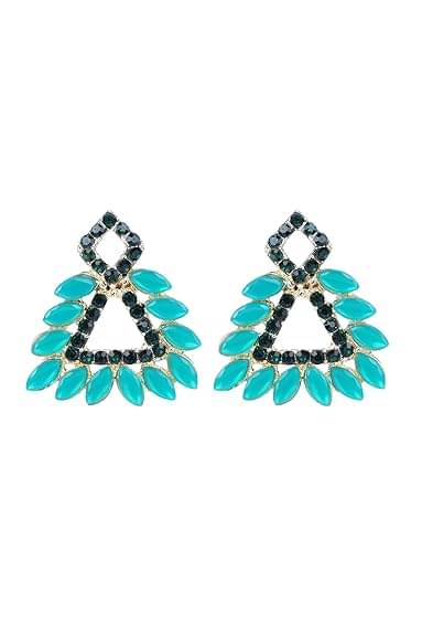     			Opus Gems Green Stud Earrings ( Pack of 1 )