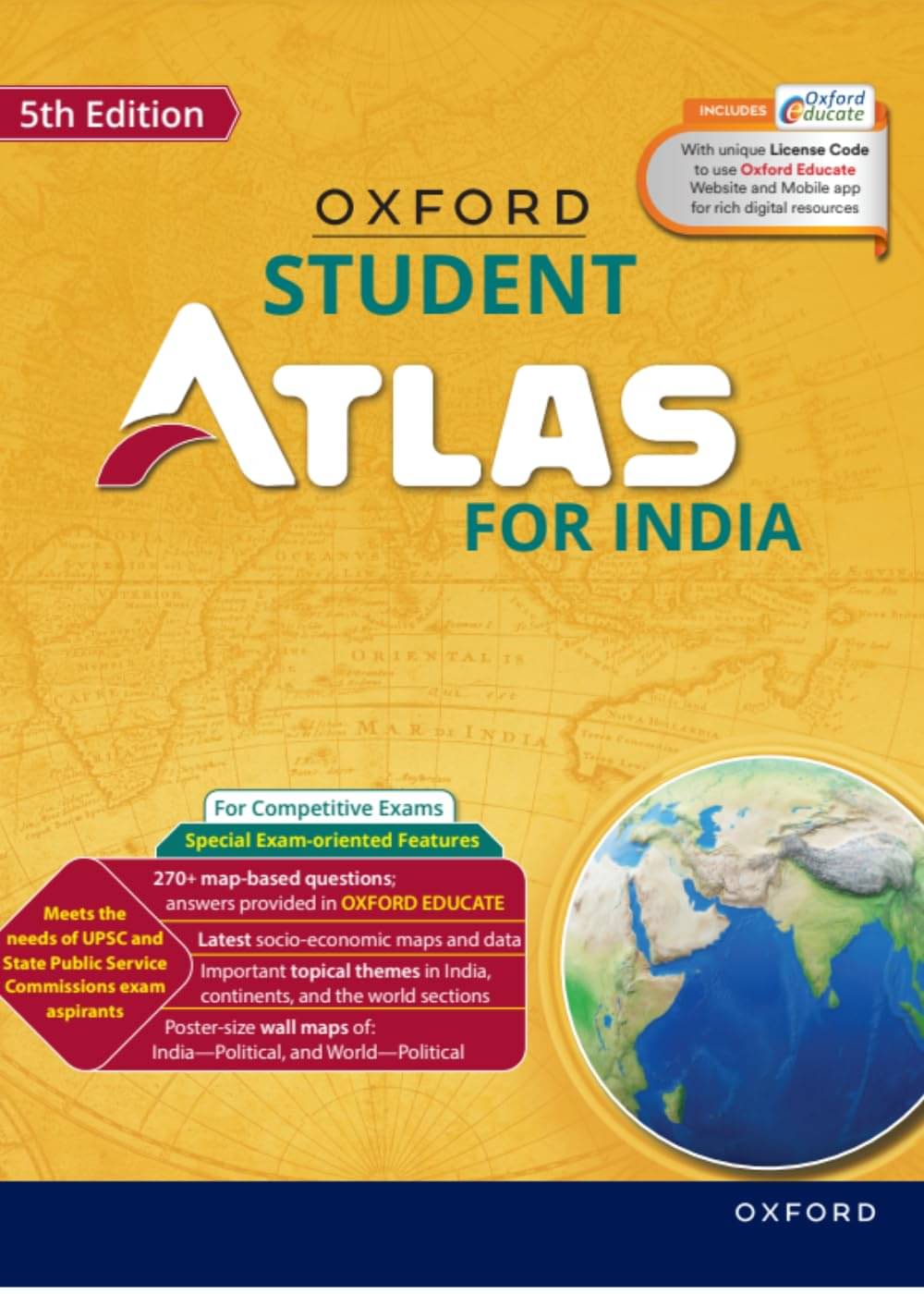     			Oxford Student Atlas for India - 5th Edition - For UPSC and Competitive Exams