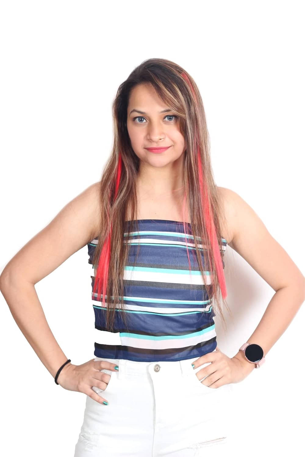     			RITZKART - Red Clip In Hair Extension