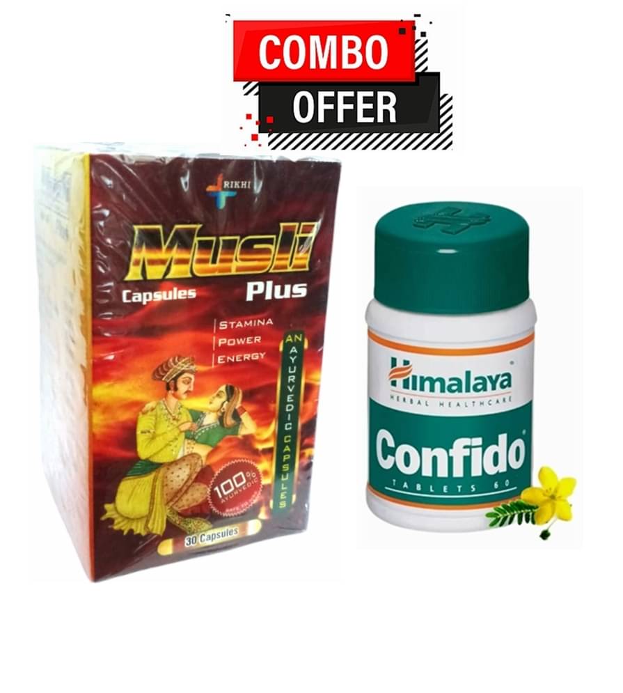 Rikhi Musli Plus Capsule 30no.s & Himalaya Confido Tablets 60no.s Pack Of 1 Rikhi Musli Plus Capsule 30no.s & Himalaya Confido Tablets 60no.s Pack Of 1