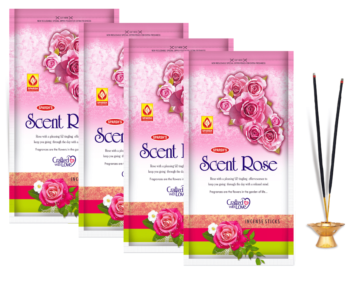 Sparsh Aromatics Incense Stick Rose 110 gm ( Pack of 4 ) Sparsh Aromatics Incense Stick Rose 110 gm ( Pack of 4 )