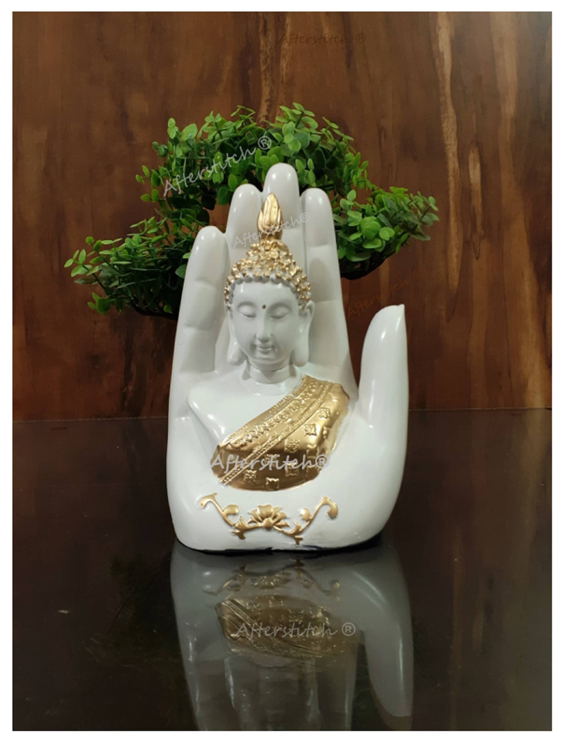 Spreading Smiles Resting Buddha Showpiece 17 cm - Pack of 1 Spreading Smiles Resting Buddha Showpiece 17 cm - Pack of 1