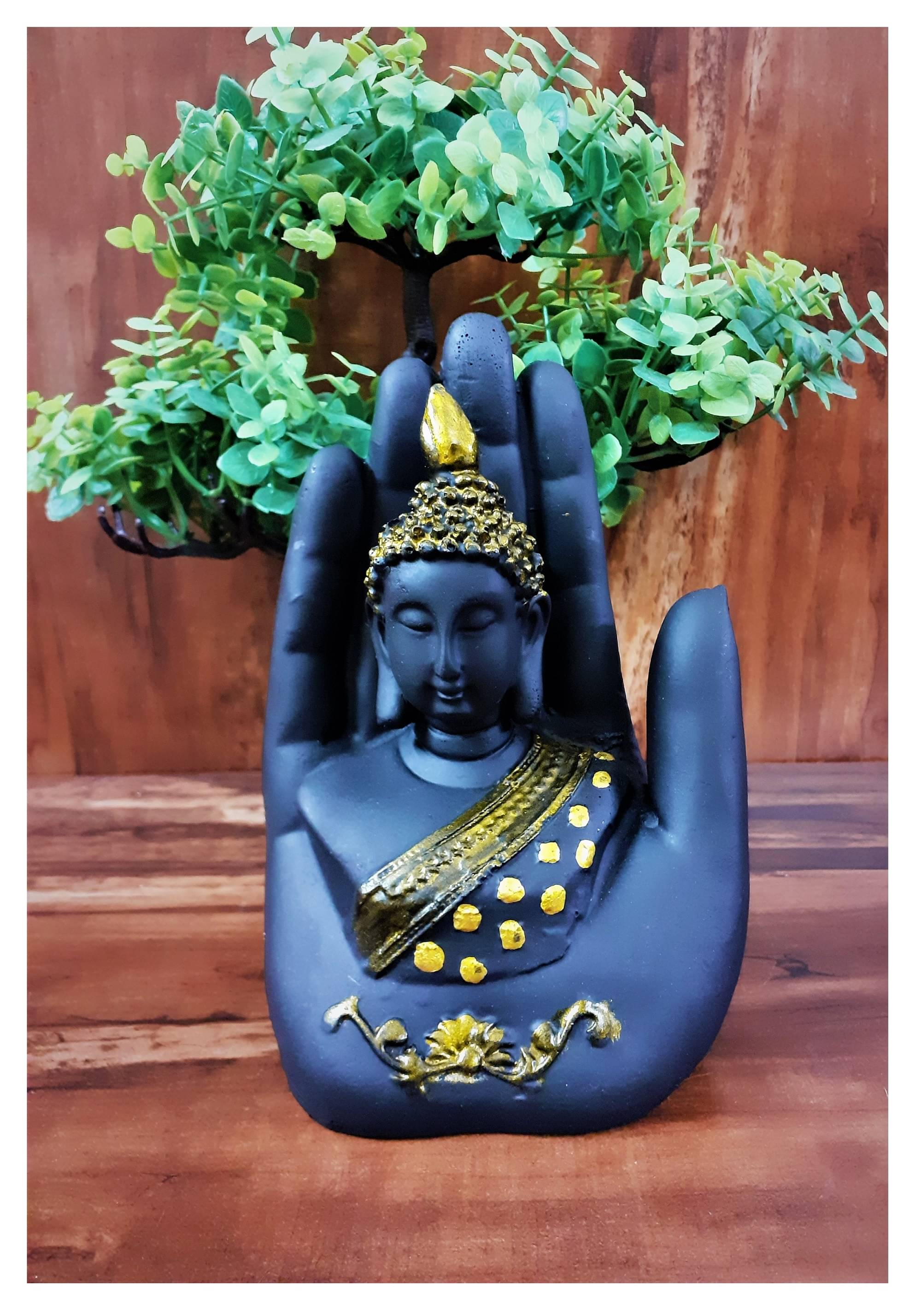 Spreading Smiles Resting Buddha Showpiece 17 cm - Pack of 1 Spreading Smiles Resting Buddha Showpiece 17 cm - Pack of 1