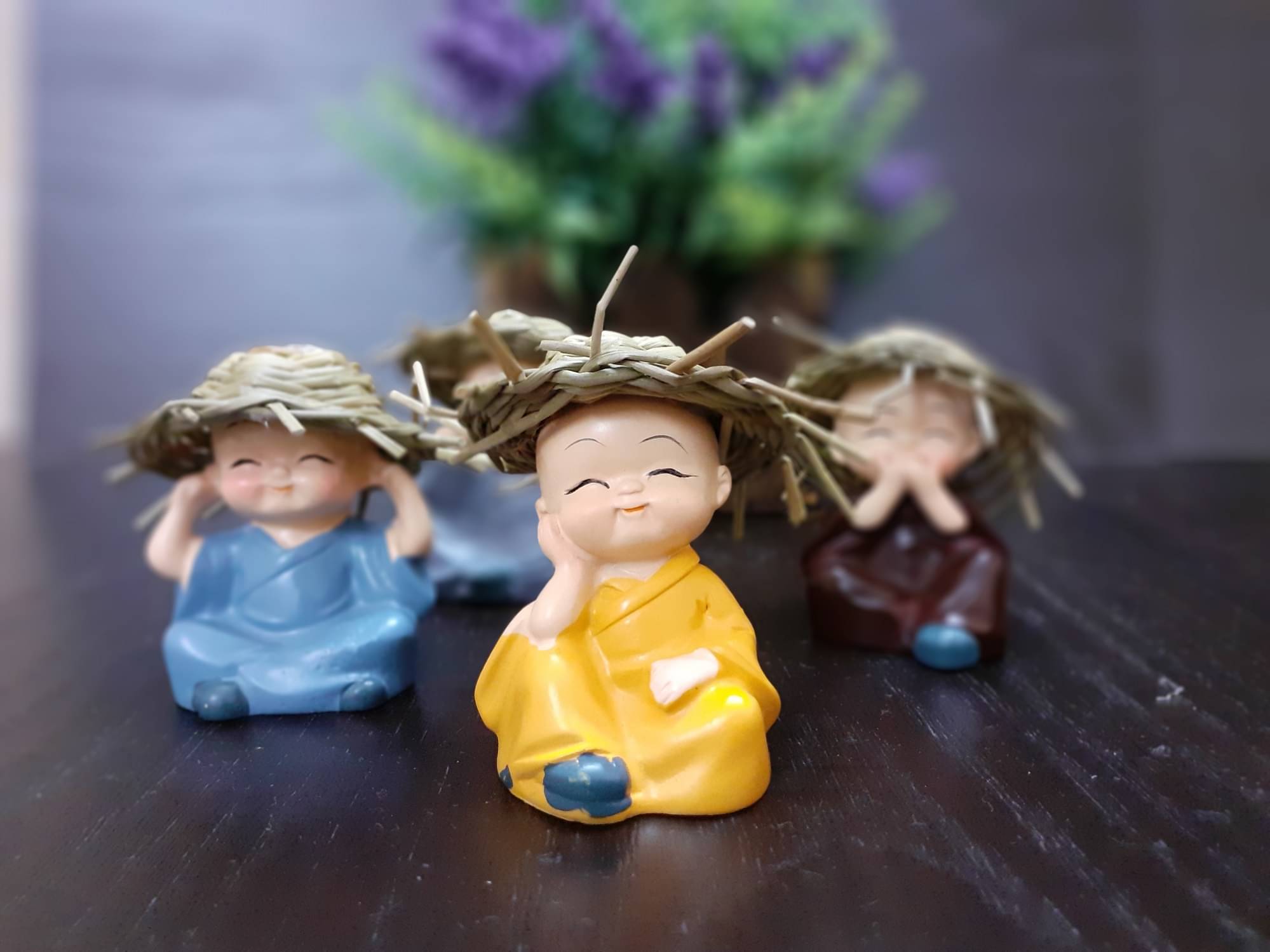     			Spreading Smiles Resting Buddha Showpiece 6 cm - Pack of 4
