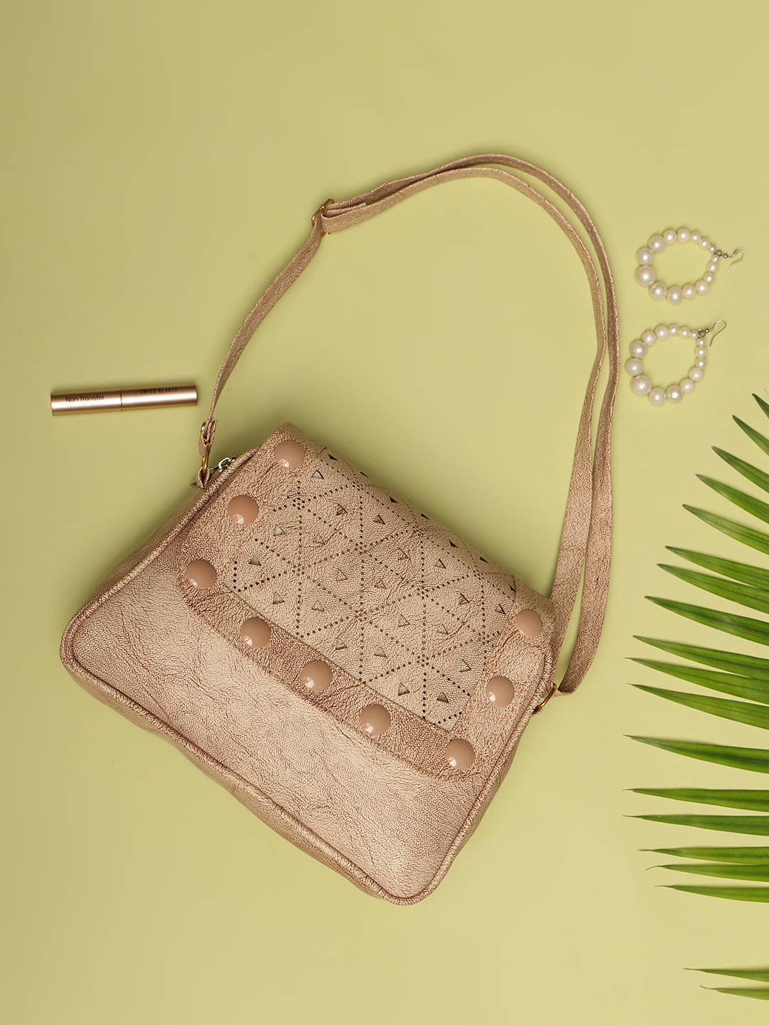     			Springberry Sling Bag PU Set of 1 ( Beige )