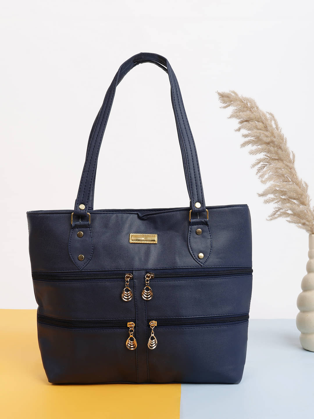     			Springberry Tote Bag PU Set of 1 ( Blue )