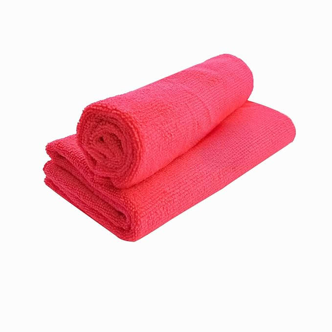     			TISYAA Red 400 GSM Microfiber Cloth For Automobile ( Pack of 3 )