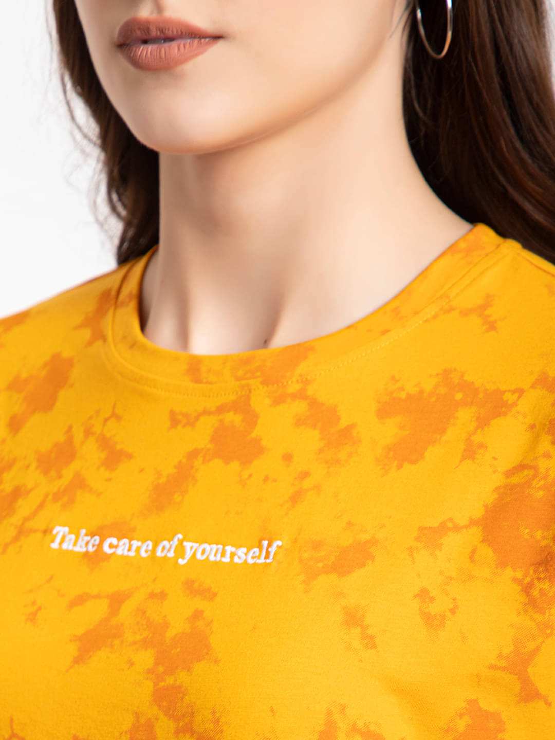     			femea Women Cotton Dyed Regular Round Neck T-Shirt ( Yellow )