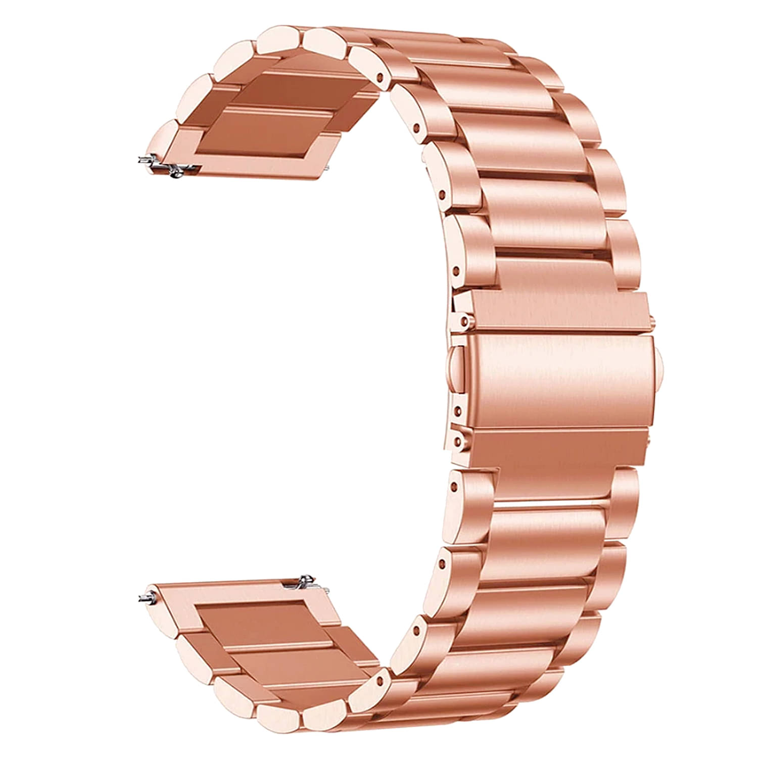     			ACM Watch Strap Stainless Steel Metal 20mm compatible with Amazfit Active 2 Smartwatch Belt Luxury Band Rose Gold