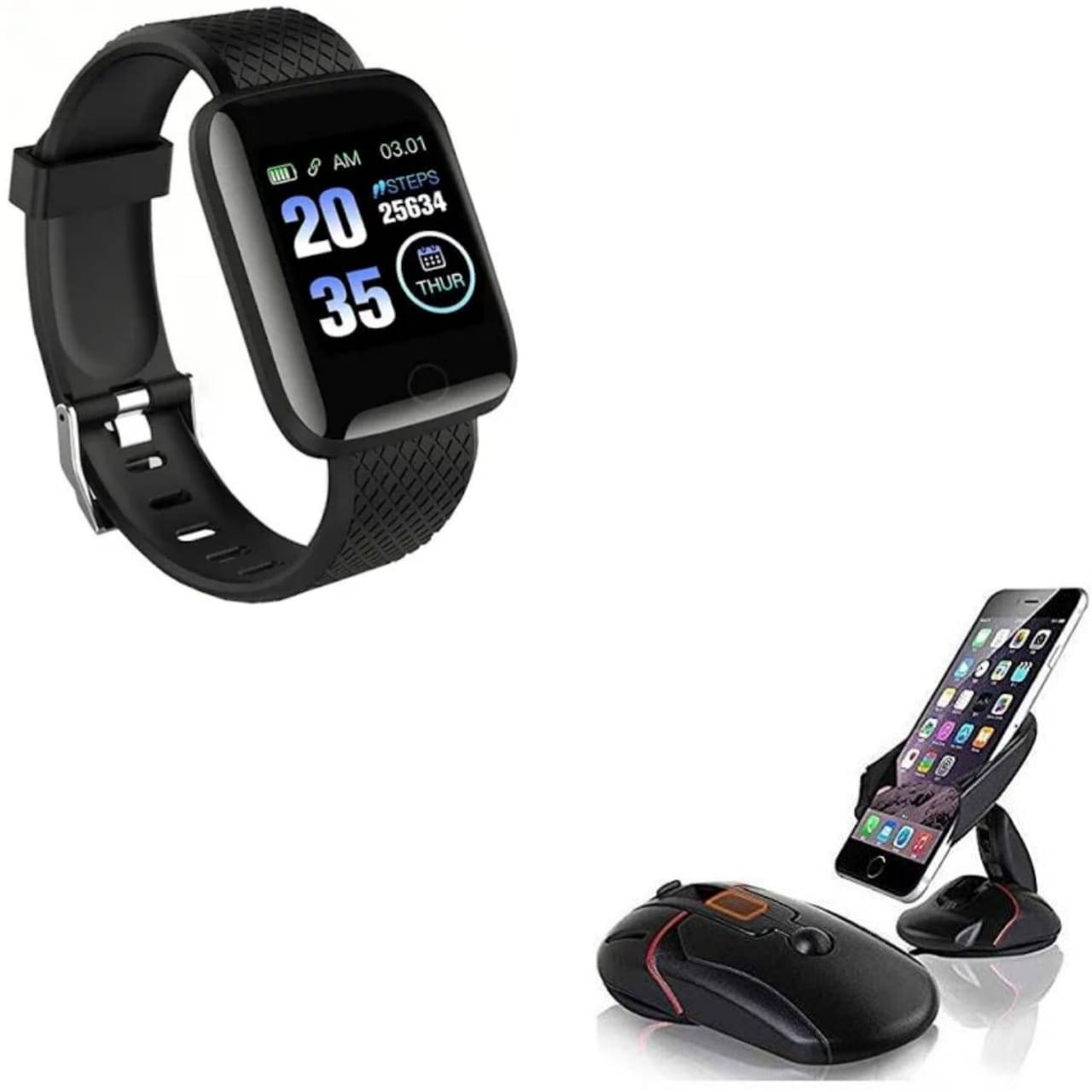     			Avya LCD BT Calling Smart Watch with Strap Upto 15 days Backup ( Black )