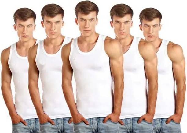     			CAVENDRES Pack of 5 Cotton Basic Vest For Men ( White )
