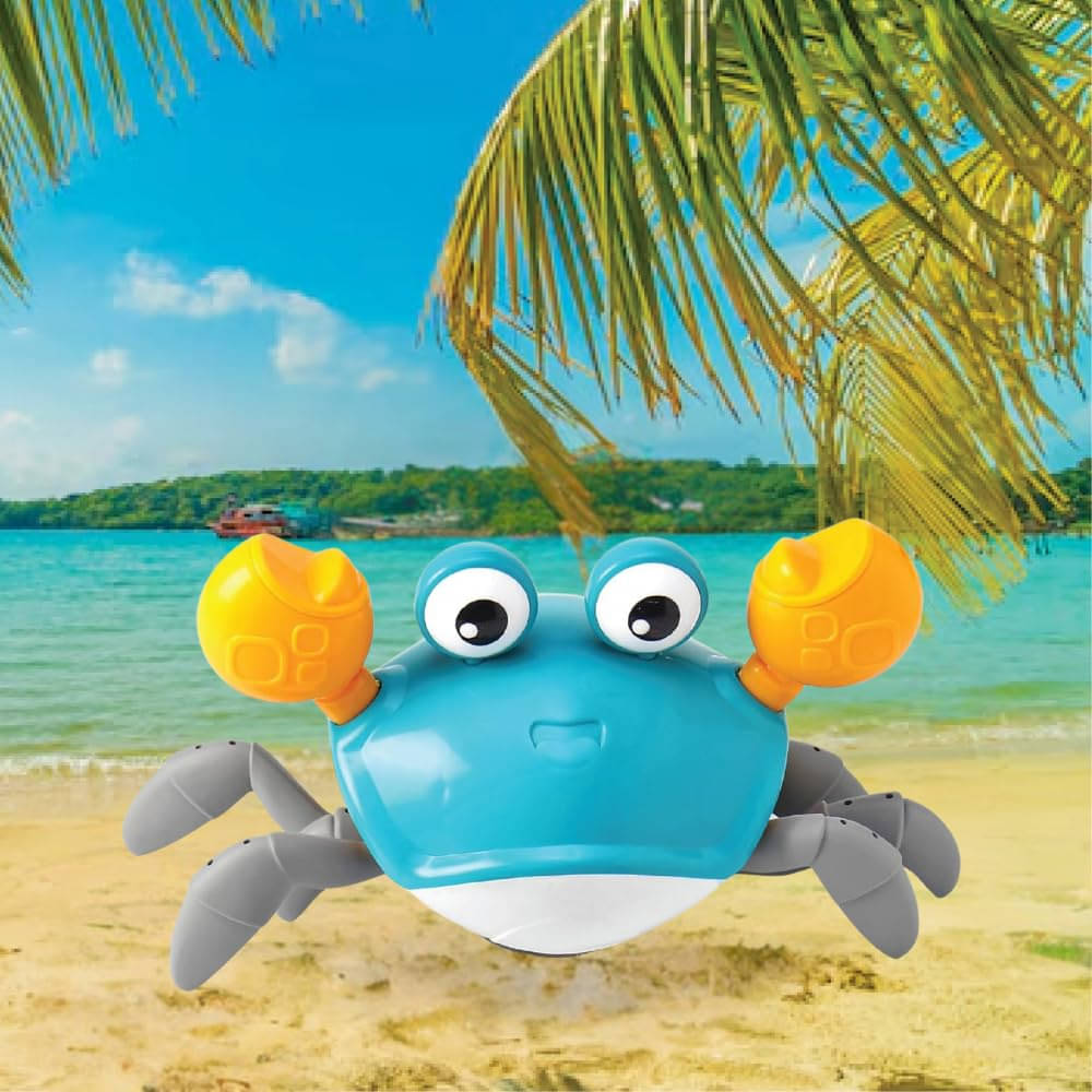     			Crawling Crab Baby Toy for Kids  Toddlers Infant Tummy Time Interactive  Moving Toys for Babies 12 Months  Electric Sensor Musical Dancing Walking  Crab Toy Gift for Kids 1 2 3 Year  Rechargeable