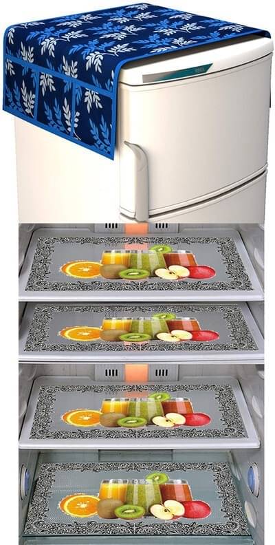 DPA Collection PVC Abstract Printed Fridge Covers ( 44 29 ) Pack of 1 - Yellow DPA Collection PVC Abstract Printed Fridge Covers ( 44 29 ) Pack of 1 - Yellow