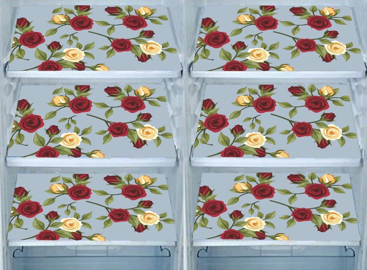     			DPA Collection PVC Abstract Printed Fridge Mats ( 44 29 ) Pack of 6 - Multicolor