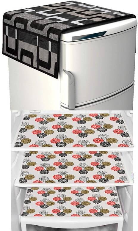 DPA Collection PVC Abstract Printed Fridge Covers ( 44 29 ) Pack of 1 - Multicolor DPA Collection PVC Abstract Printed Fridge Covers ( 44 29 ) Pack of 1 - Multicolor