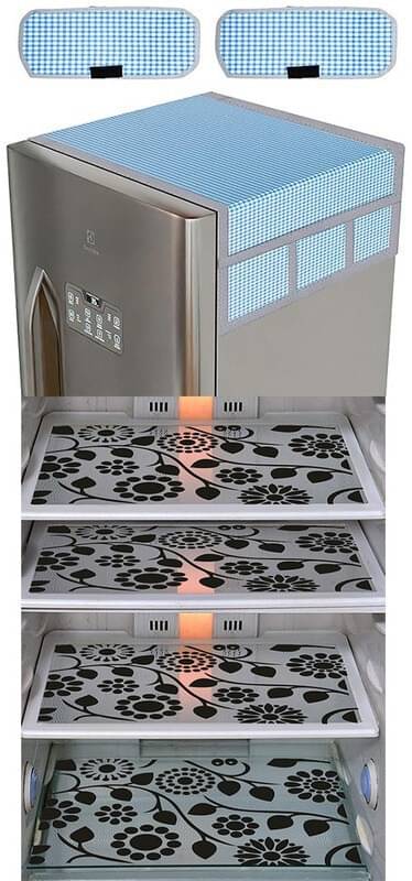 DPA Collection PVC Abstract Printed Fridge Covers ( 44 29 ) Pack of 1 - Transparent DPA Collection PVC Abstract Printed Fridge Covers ( 44 29 ) Pack of 1 - Transparent