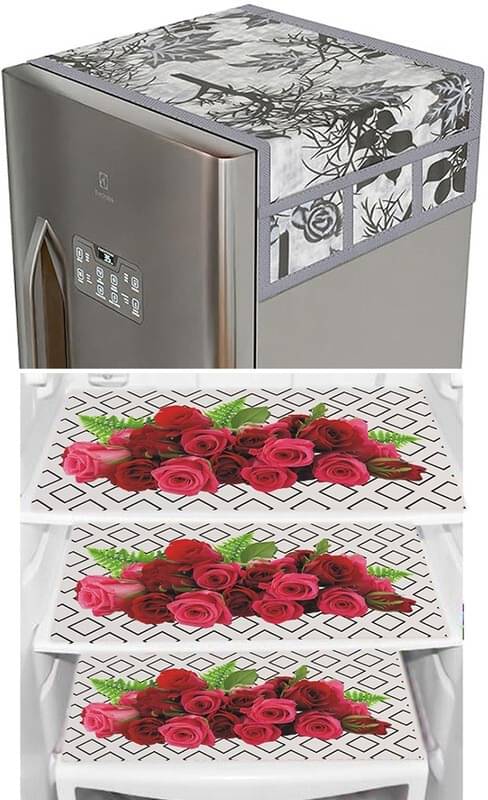 DPA Collection PVC Abstract Printed Fridge Covers ( 44 29 ) Pack of 1 - Maroon DPA Collection PVC Abstract Printed Fridge Covers ( 44 29 ) Pack of 1 - Maroon