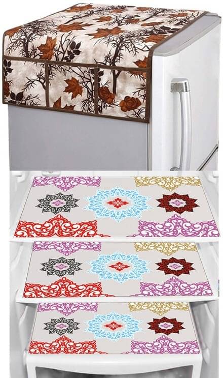 DPA Collection PVC Abstract Printed Fridge Covers ( 44 29 ) Pack of 1 - Multicolor DPA Collection PVC Abstract Printed Fridge Covers ( 44 29 ) Pack of 1 - Multicolor
