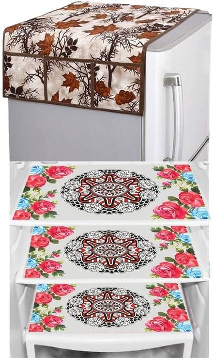 DPA Collection PVC Abstract Printed Fridge Covers ( 44 29 ) Pack of 1 - Pink DPA Collection PVC Abstract Printed Fridge Covers ( 44 29 ) Pack of 1 - Pink