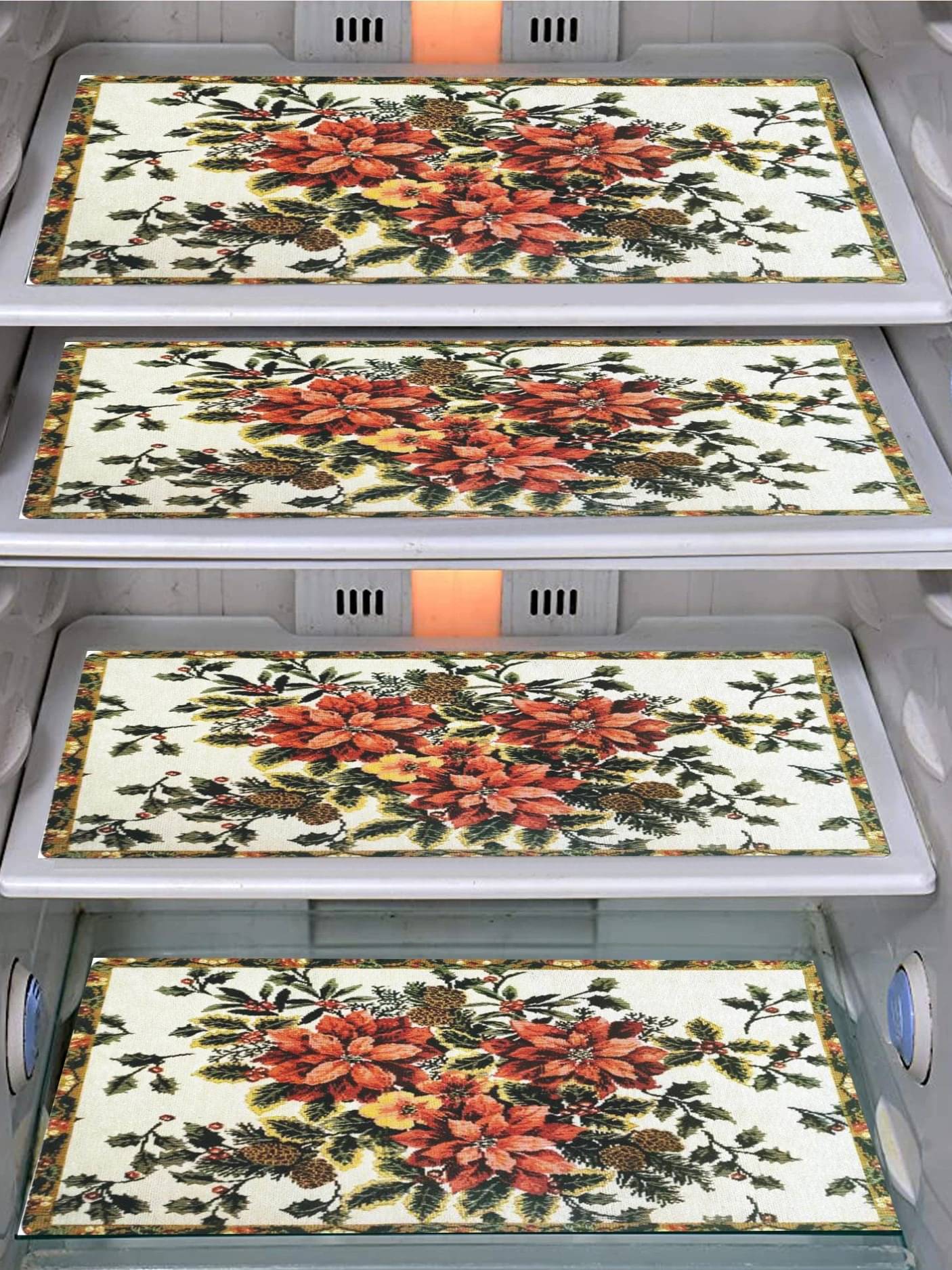 DPA Collection PVC Abstract Printed Fridge Mats ( 44 29 ) Pack of 4 - Green DPA Collection PVC Abstract Printed Fridge Mats ( 44 29 ) Pack of 4 - Green