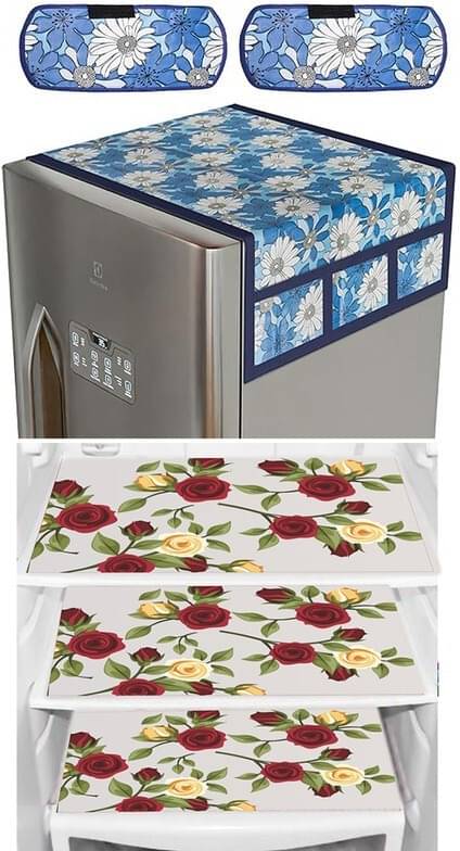 DPA Collection PVC Abstract Printed Fridge Covers ( 44 29 ) Pack of 1 - Yellow DPA Collection PVC Abstract Printed Fridge Covers ( 44 29 ) Pack of 1 - Yellow
