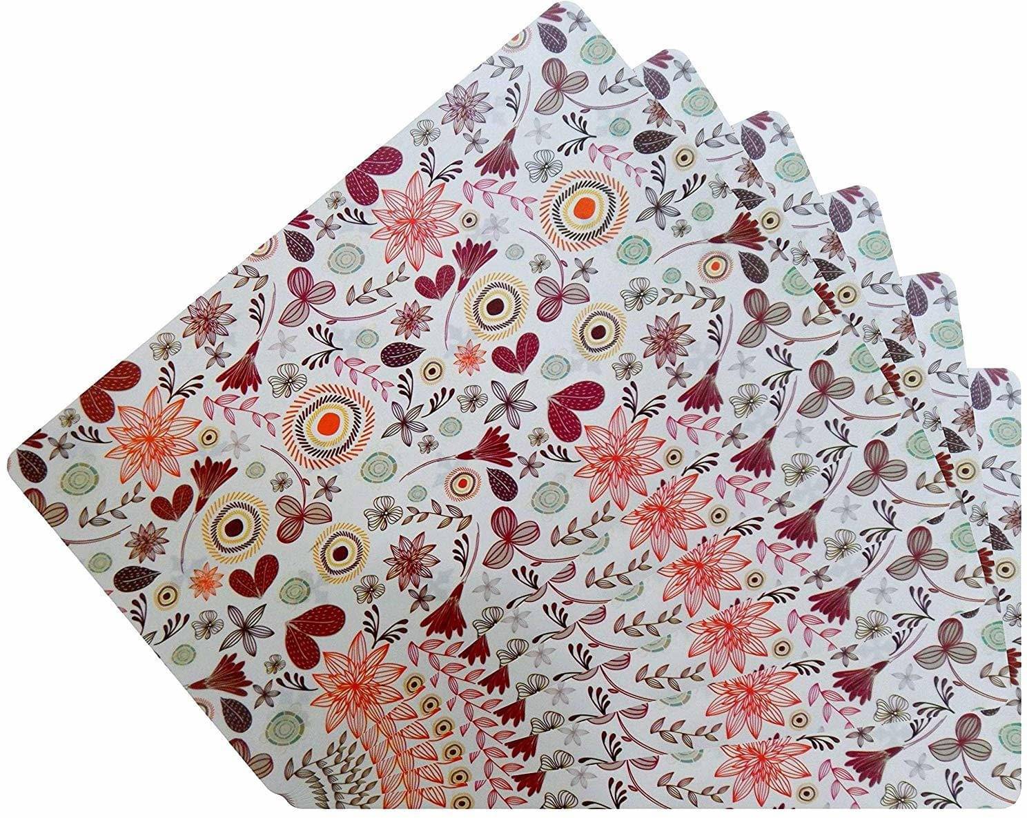     			DPA Collection PVC Abstract Printed Fridge Mats ( 44 29 ) Pack of 6 - Multicolor