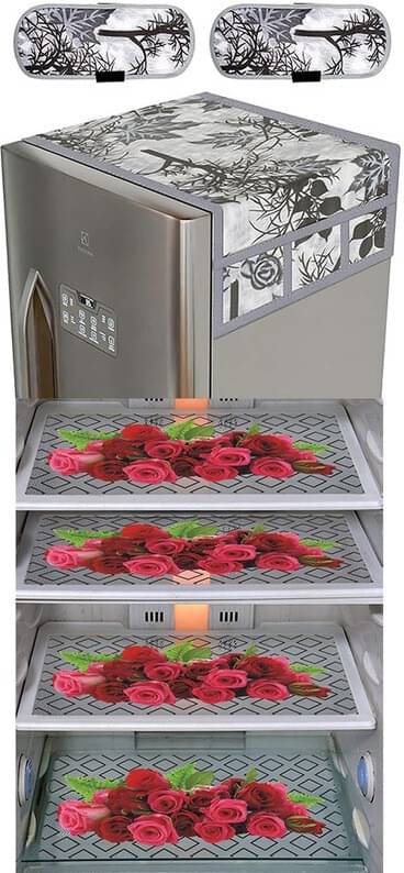 DPA Collection PVC Abstract Printed Fridge Covers ( 44 29 ) Pack of 1 - Maroon DPA Collection PVC Abstract Printed Fridge Covers ( 44 29 ) Pack of 1 - Maroon