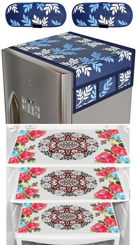 DPA Collection PVC Abstract Printed Fridge Covers ( 44 29 ) Pack of 1 - Pink DPA Collection PVC Abstract Printed Fridge Covers ( 44 29 ) Pack of 1 - Pink