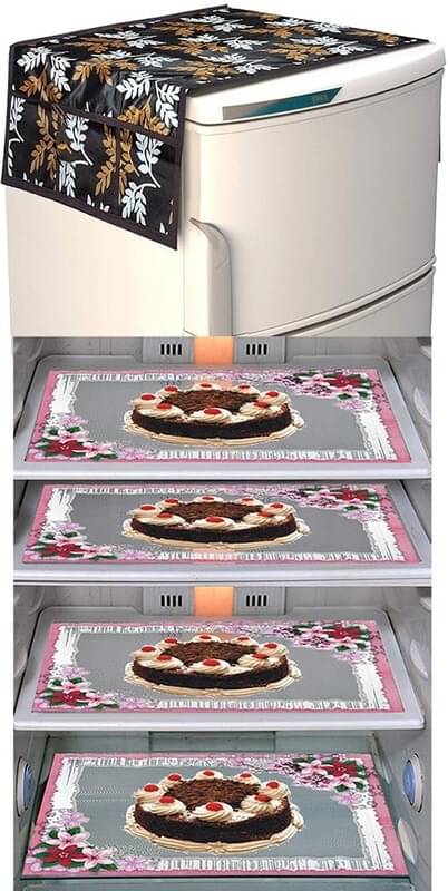 DPA Collection PVC Abstract Printed Fridge Covers ( 44 29 ) Pack of 1 - Brown DPA Collection PVC Abstract Printed Fridge Covers ( 44 29 ) Pack of 1 - Brown