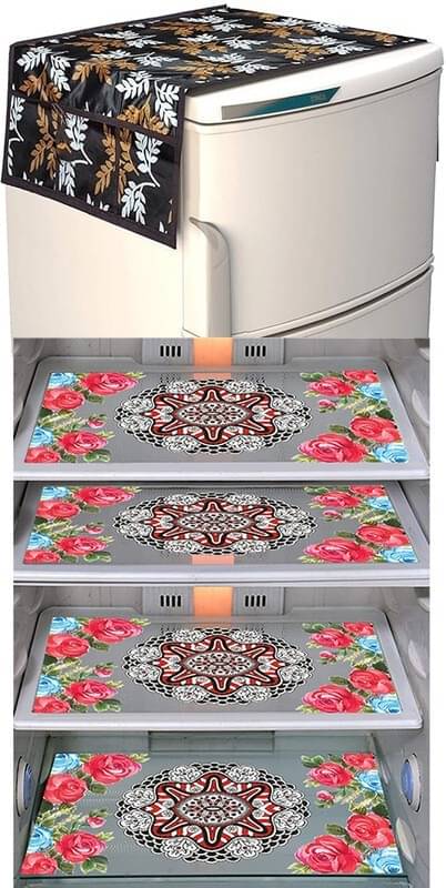 DPA Collection PVC Abstract Printed Fridge Covers ( 44 29 ) Pack of 1 - Pink DPA Collection PVC Abstract Printed Fridge Covers ( 44 29 ) Pack of 1 - Pink