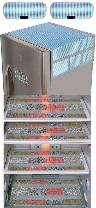     			DPA Collection PVC Abstract Printed Fridge Covers ( 44 29 ) Pack of 1 - Multicolor