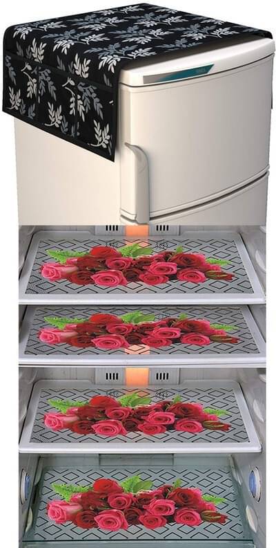 DPA Collection PVC Abstract Printed Fridge Covers ( 44 29 ) Pack of 1 - Maroon DPA Collection PVC Abstract Printed Fridge Covers ( 44 29 ) Pack of 1 - Maroon