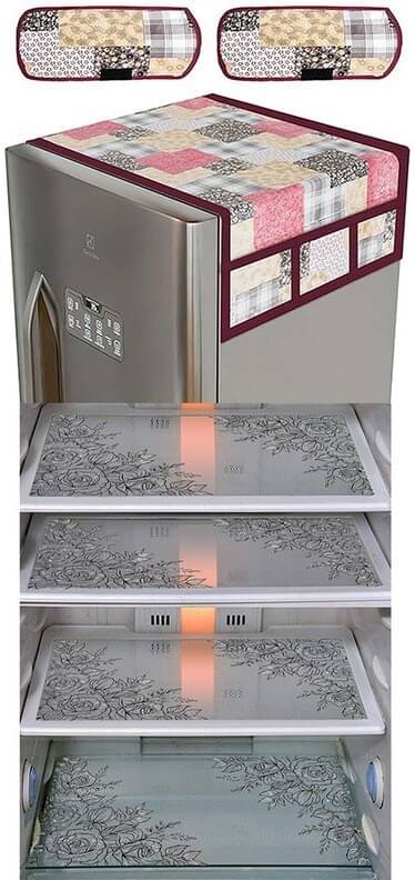 DPA Collection PVC Abstract Printed Fridge Covers ( 44 29 ) Pack of 1 - Transparent DPA Collection PVC Abstract Printed Fridge Covers ( 44 29 ) Pack of 1 - Transparent