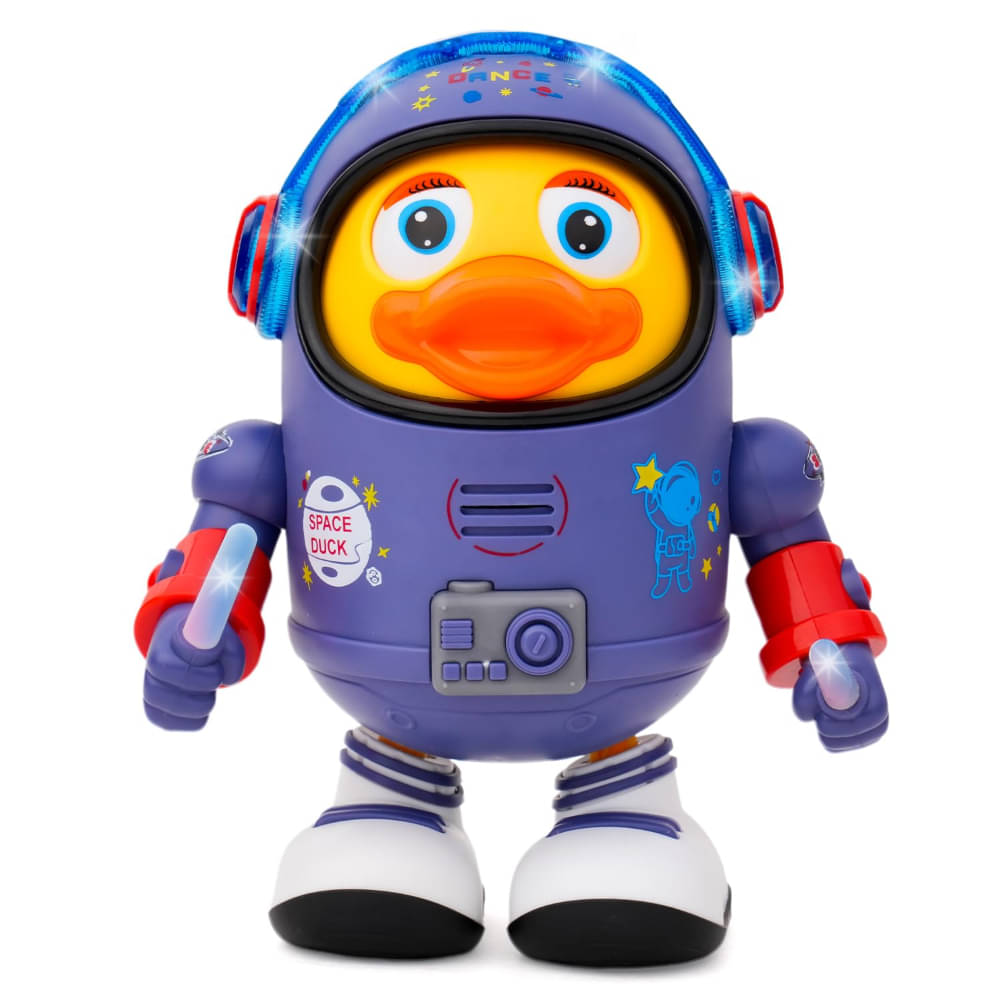    			Dancing Space Duck Toy with Vibrant  Light Effect &  Musial Sound | Best Dancing Toy  Gifts/Toddlers/Babies/Girls/Boys | Blue  & Yellow  Color, Power Source: 3xAA Battery (Not  Included)-