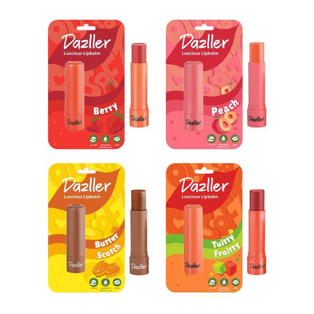     			Dazller Matte Lip Balm ( Pack of 4 )