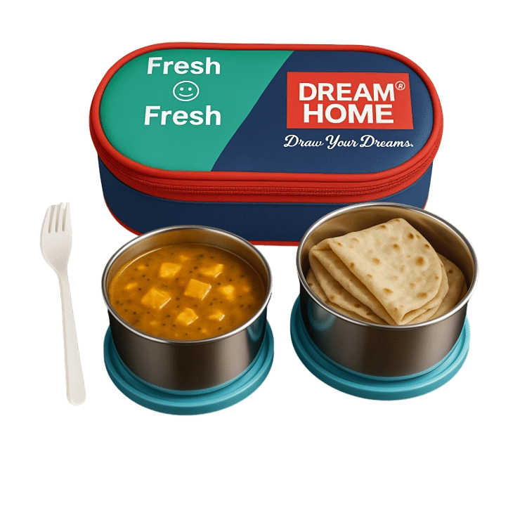 Dream Home Fresh o Fresh Stainless Steel Lunch Box 2 - Container ( Pack of 1 ) Dream Home Fresh o Fresh Stainless Steel Lunch Box 2 - Container ( Pack of 1 )
