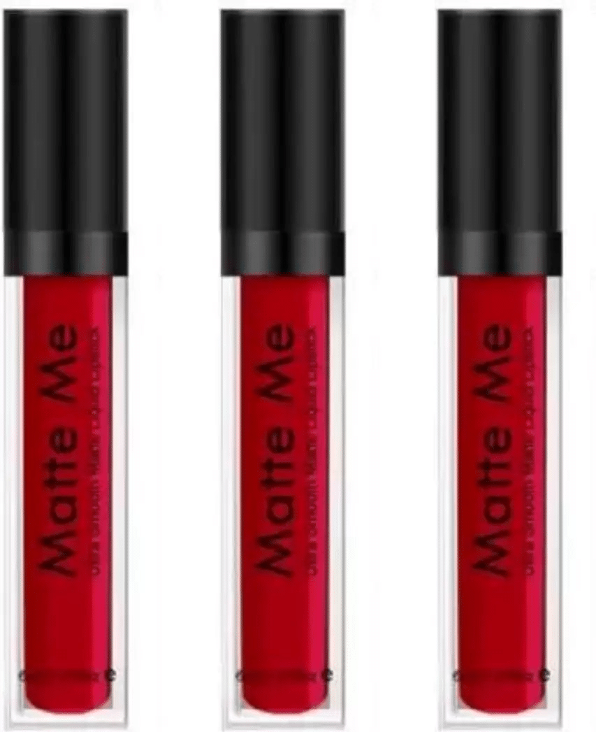    			Generic Red Matte Waterproof Liquid Lipstick ( Pack of 3 )