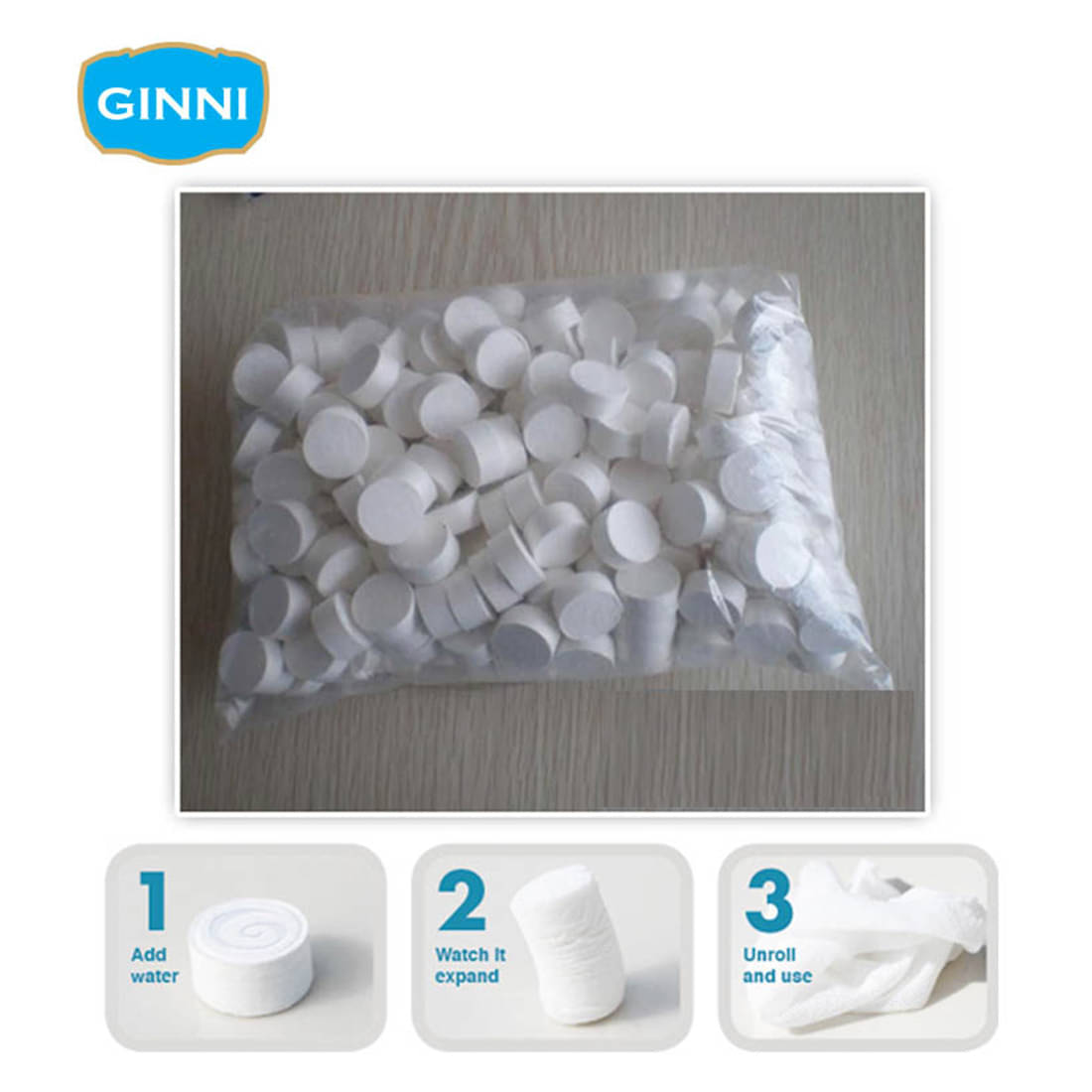 Ginni Magic Tablet Coin Tissue | Multipurpose Wipes Expands with Water | Dry Wipes ( 100 Pcs ) Ginni Magic Tablet Coin Tissue | Multipurpose Wipes Expands with Water | Dry Wipes ( 100 Pcs )